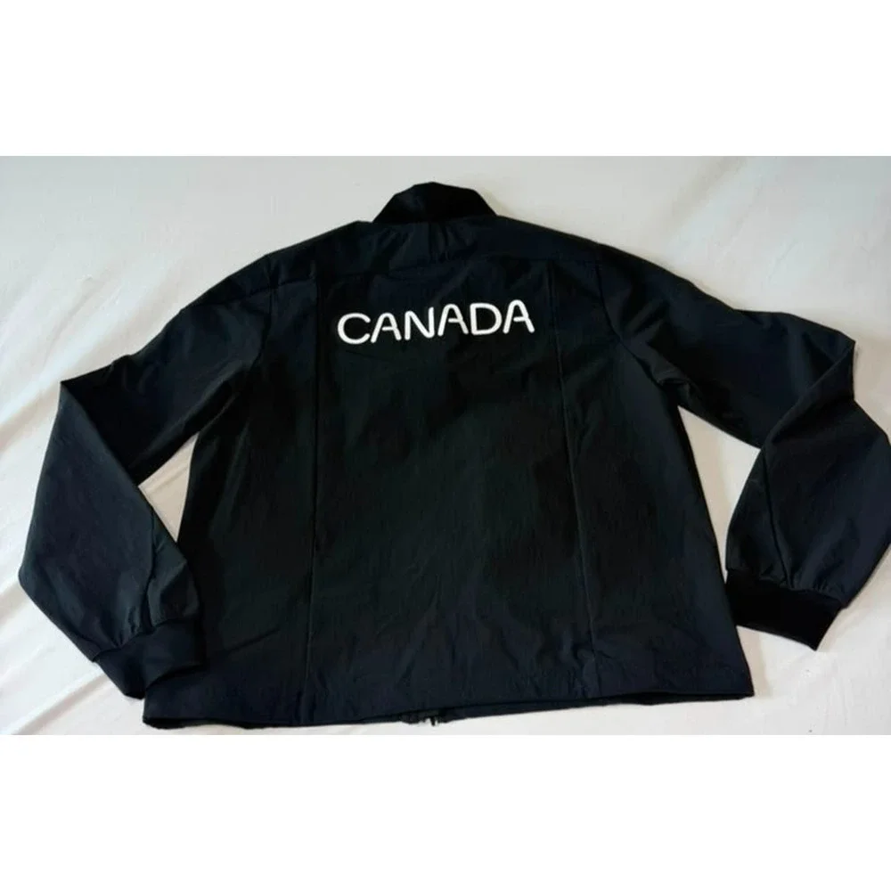 New Women's Nike Canada Team Dri-FIT Full Zip Track Jacket Black Size Small